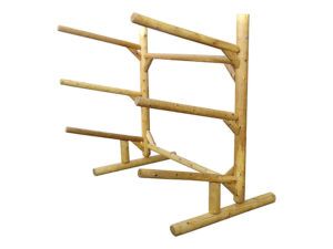 BEST SELLER: 3 Place Kayak / Canoe Rack – Single Sided