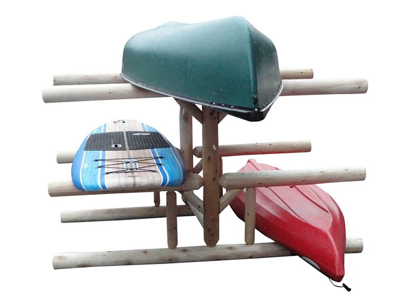1-Paddleboat + 2 Canoes + 2 Kayak Rack / SUP Rack - Image 3