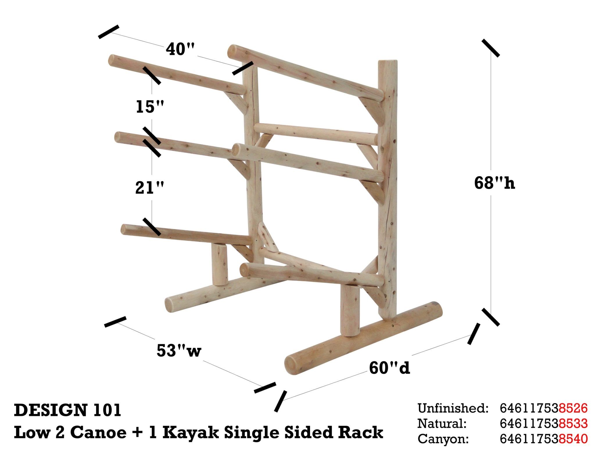 Low to Ground Canoe Racks | Freestanding Storage Racks for Kayaks & Canoes