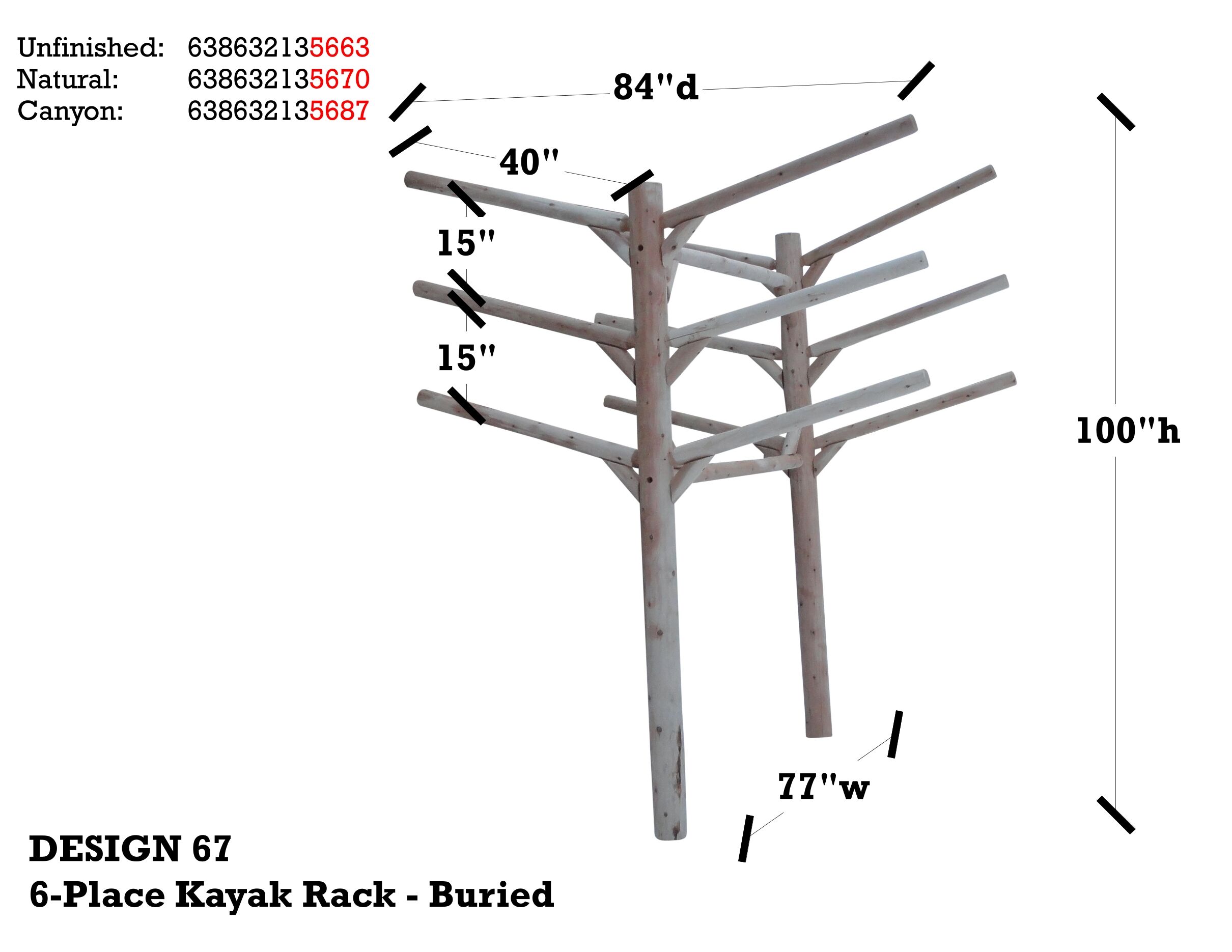 6 Place Kayak Rack – Buried - Image 5