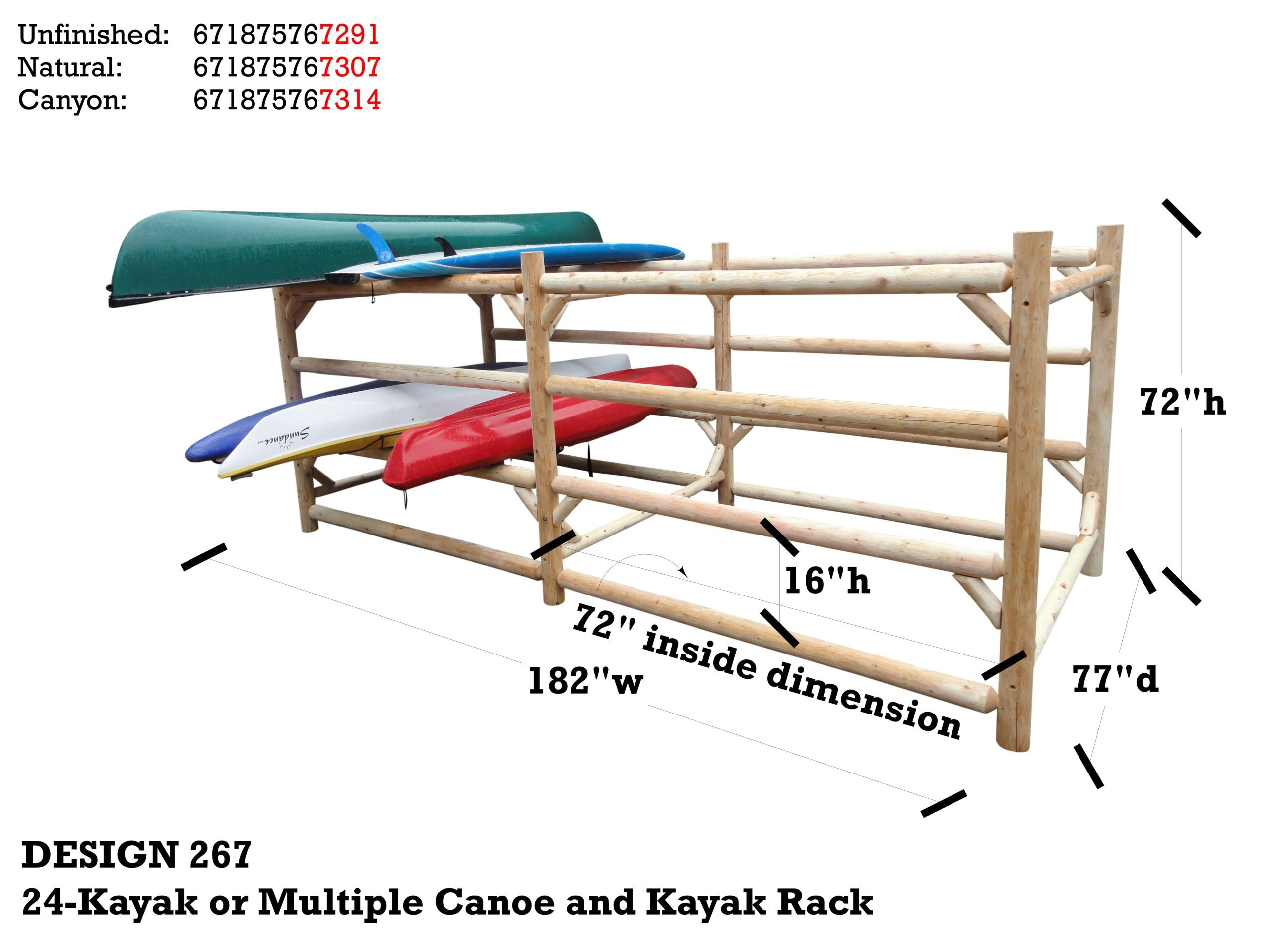24-Kayak or Multiple Canoe and Kayak Storage Rack - Image 4