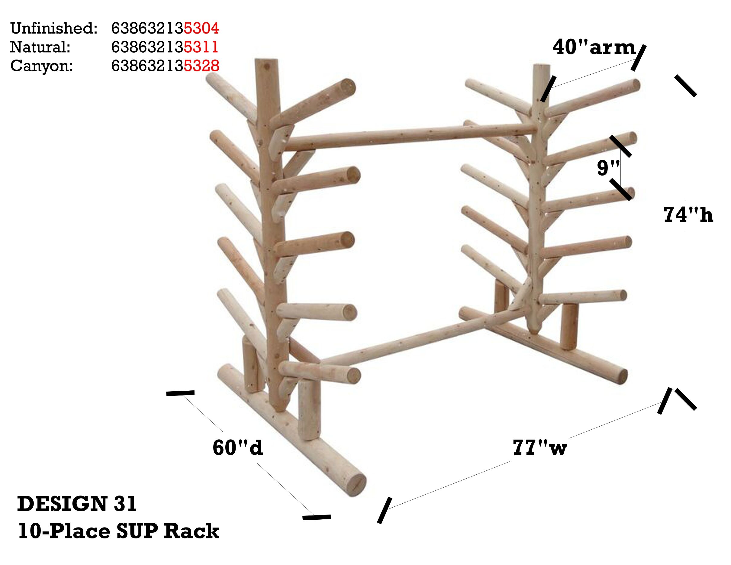 10-Place SUP/Surfboard Rack - Image 4