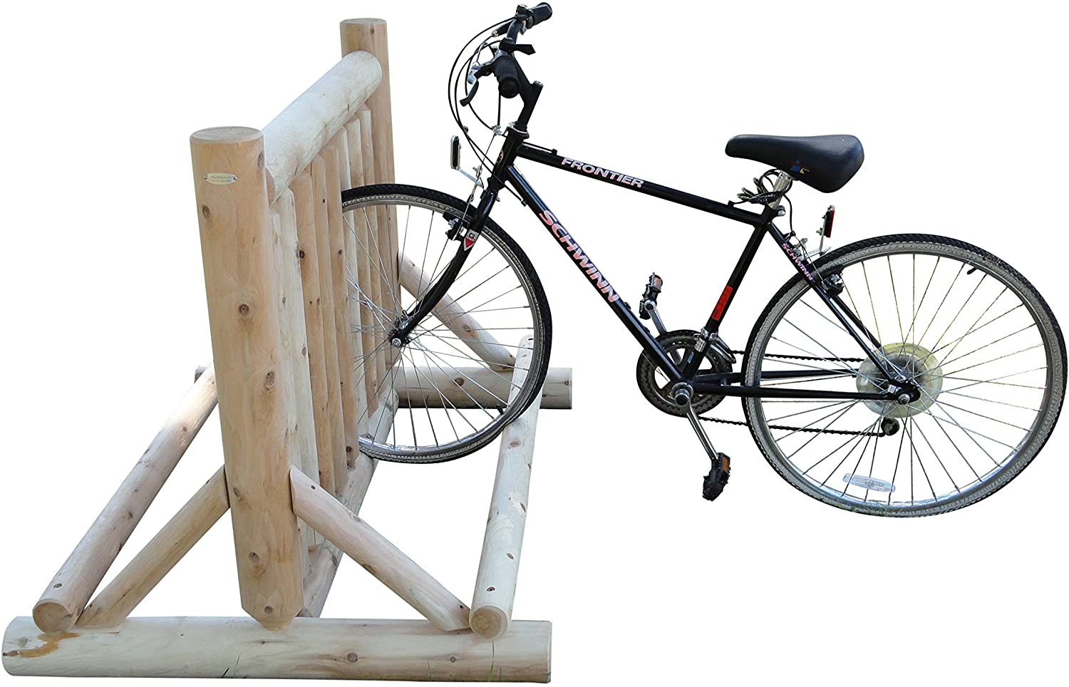 9 Place Log Bike Rack - Image 3