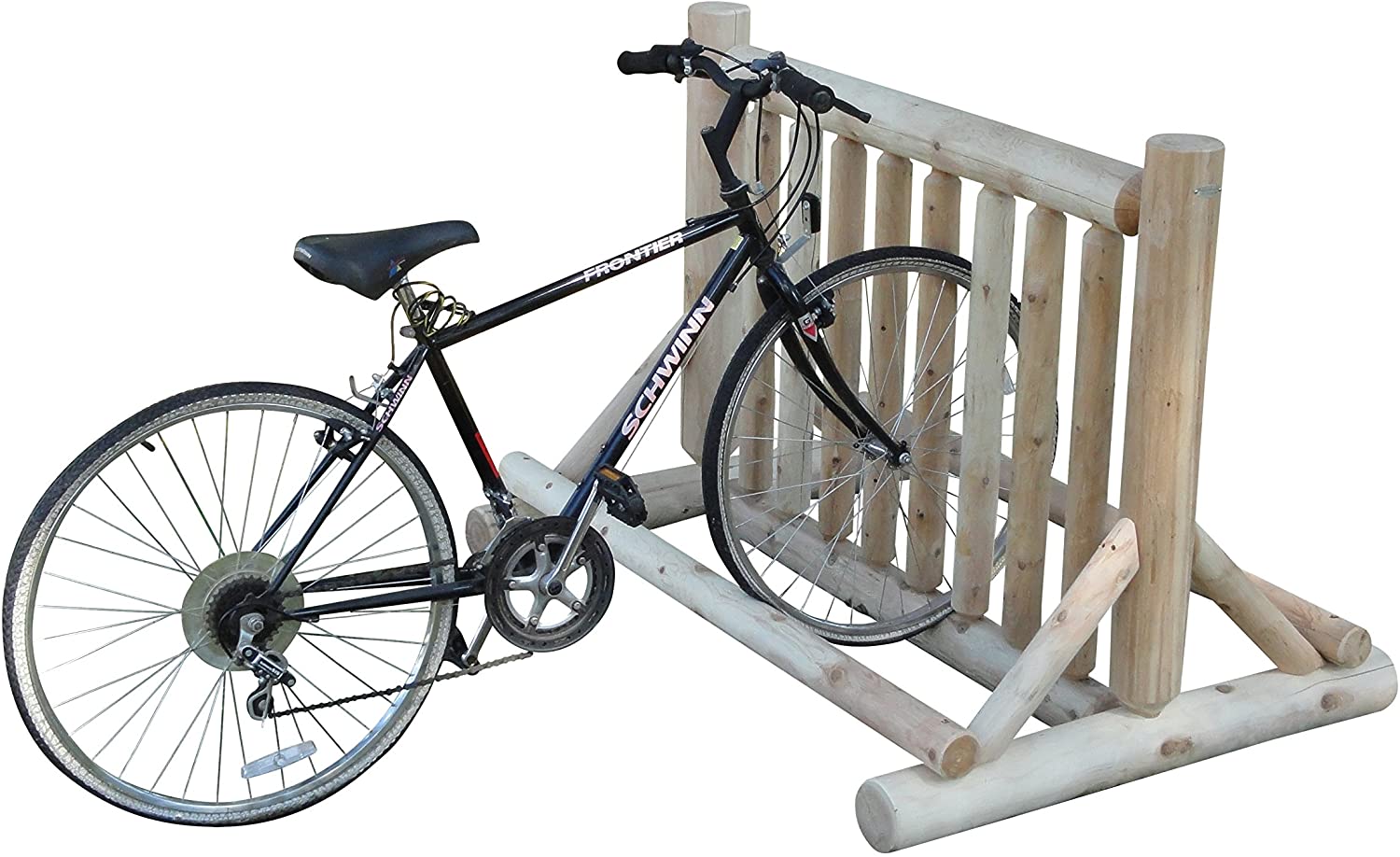 9 Place Log Bike Rack - Image 4